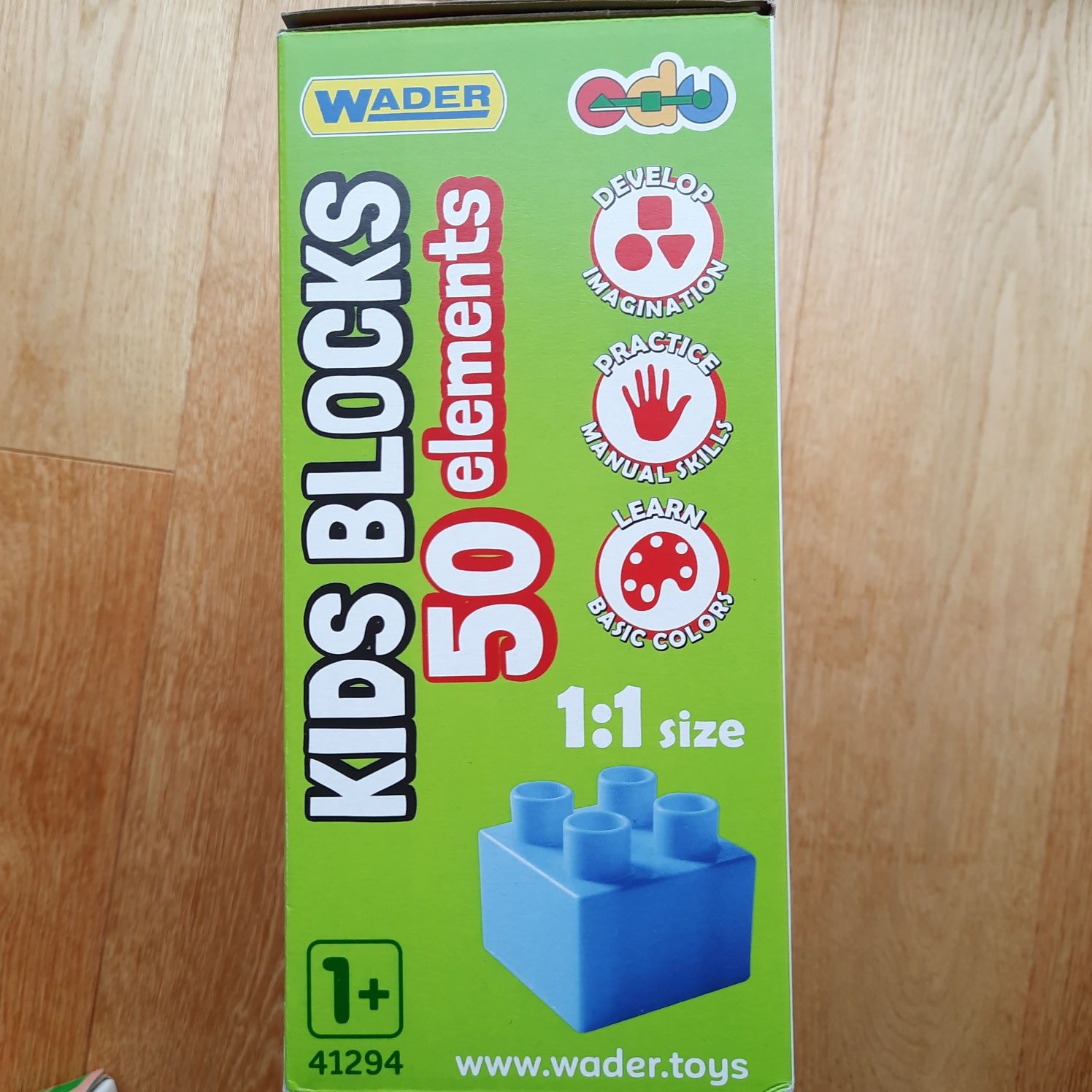Klocki Wader kolorowe Kids Blocks 50 elementów