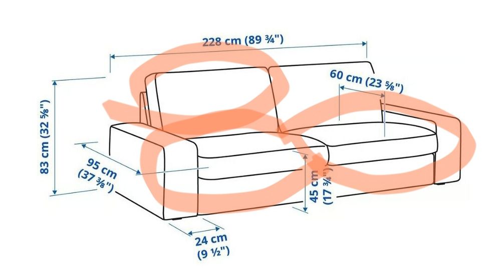 Almofadas Sofá Kivik IKEA 3 lugares cinza