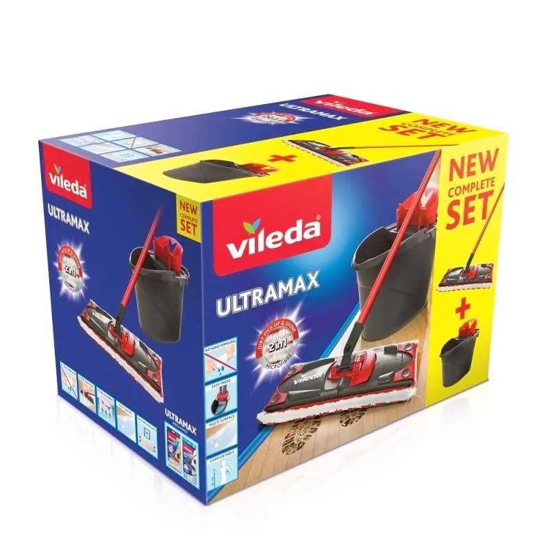 Zestaw Vileda Ultramax BOX - mop płaski 35cm+ wiadro 10l