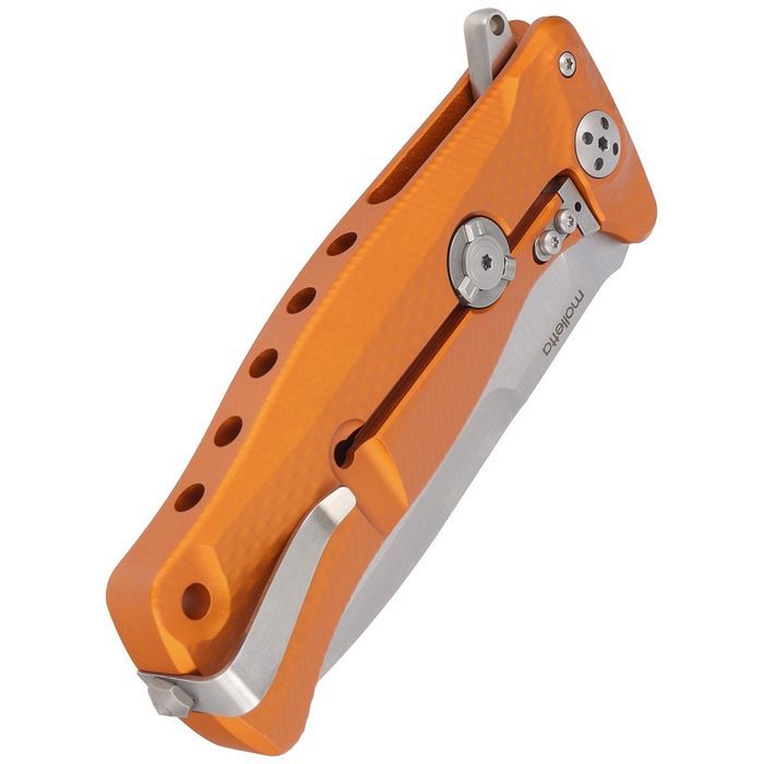 Nóż składany LionSteel SR11A Orange Aluminium, Satin Sleipner by Molle
