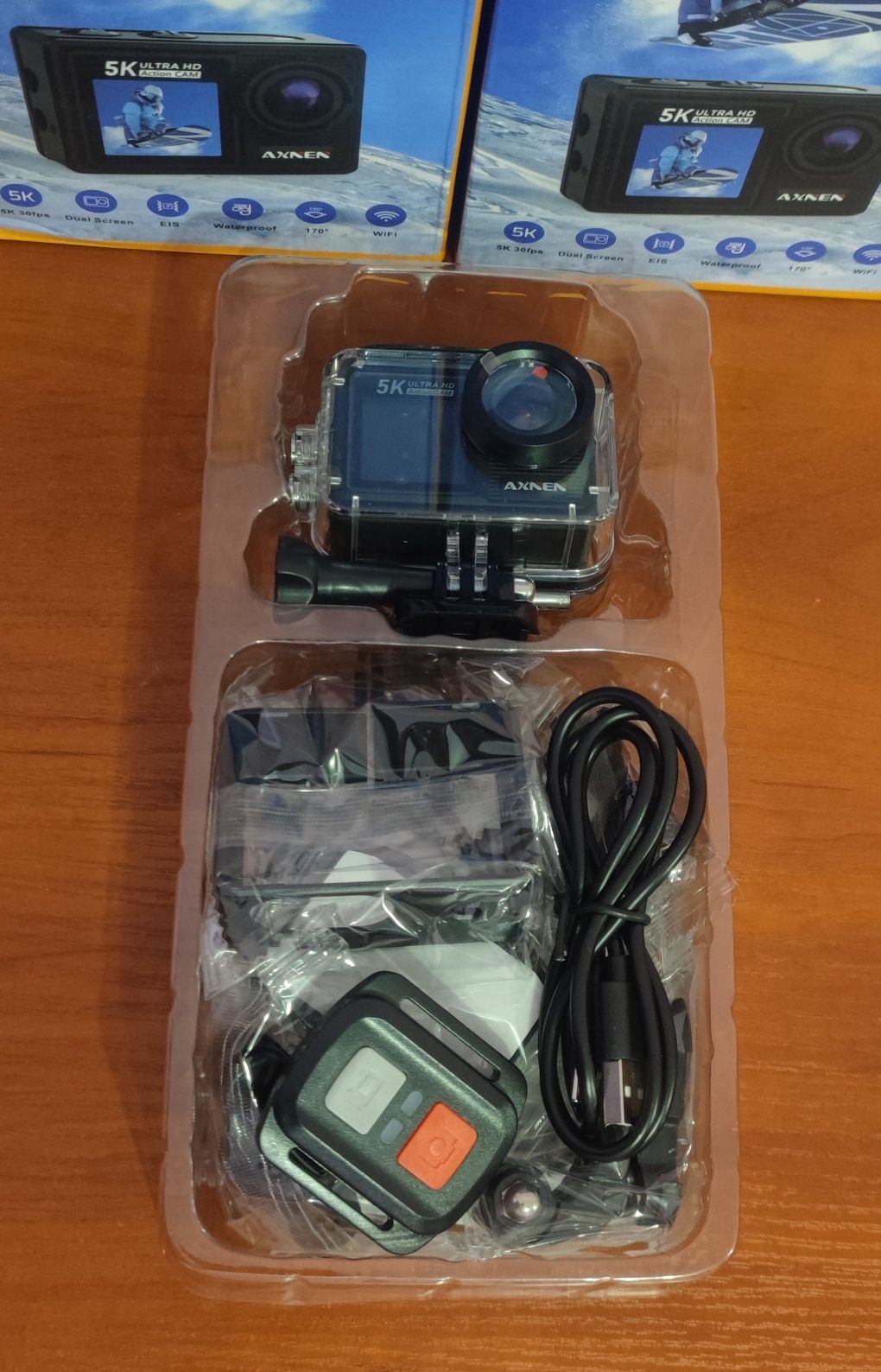 Екшн камери AXNEN AX3 5K EIS з аквабоксом і пультом