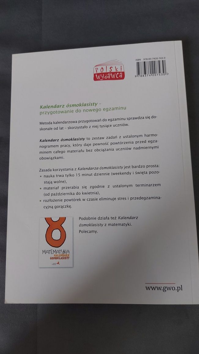 Kalendarz ósmoklasisty język polski GWO