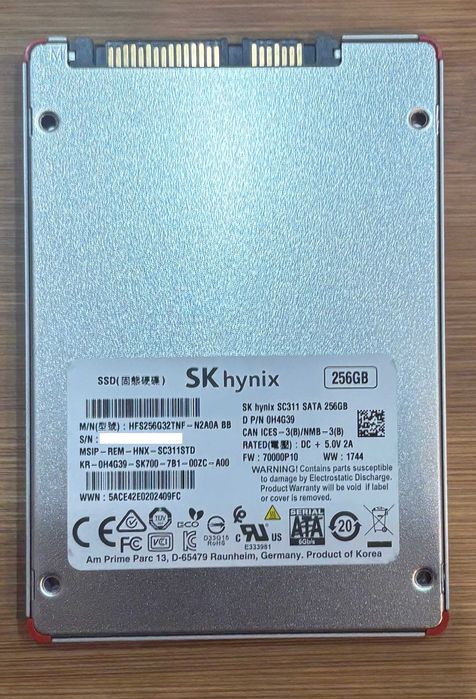 SKhynix SC311 SSD SATA 2.5" 7mm 256GB Wysyłka Sprawny Gwarancja