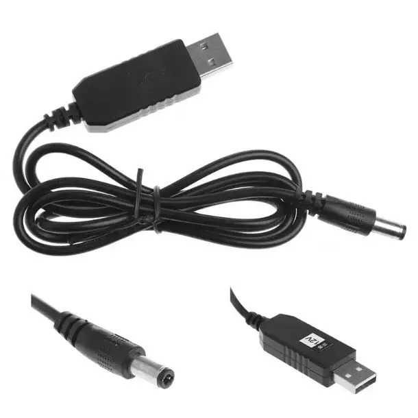 Кабель DC 5.5x2.1мм для роутерів с ПРЕОБРАЗОВАТЕ с 5 V на 9V 12V є ОПТ