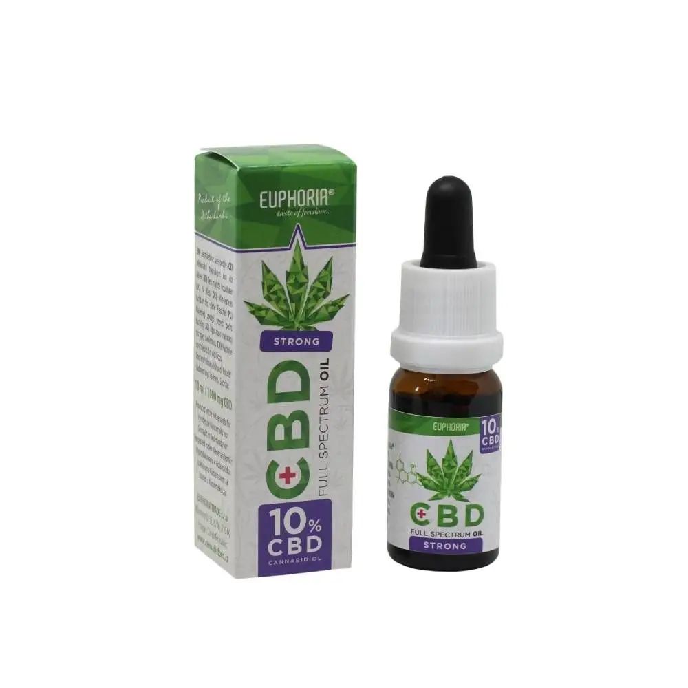 Olejek konopny CBD 10% Euphoria 10 ml STRONG Full Spectrum Pełne sp