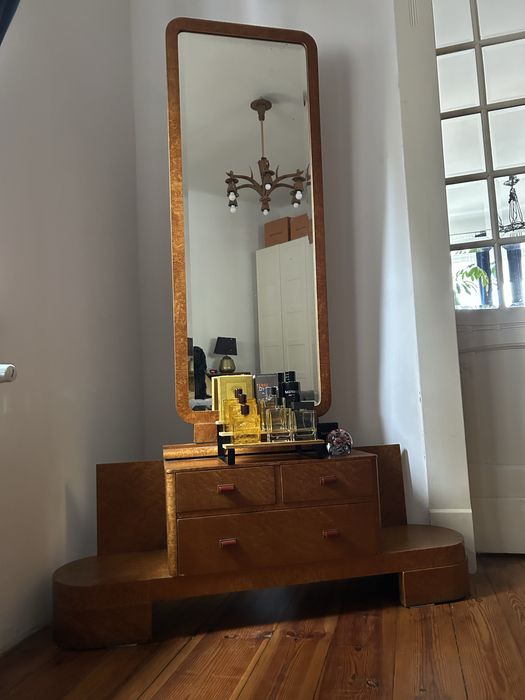 Meble do sypialni polskie art deco toaletka i szafki nocne 1938