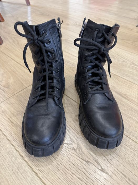 Сапоги теплые на овчине кожа Calorie