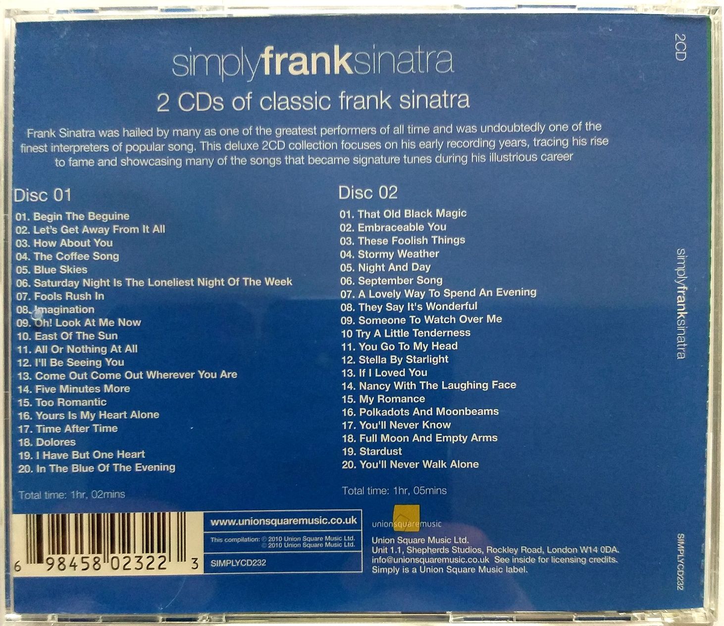 Frank Sinatra Simply Frank Sinatra 2CD 2010r