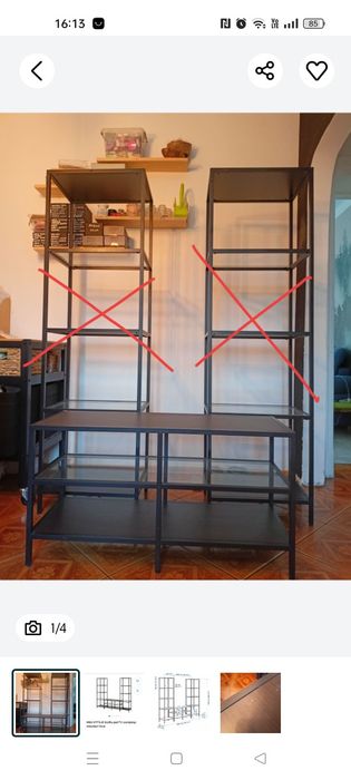 Regał pod TV loft Ikea Vittsjo