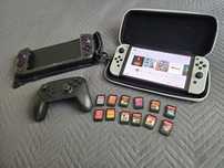 Nintendo Switch OLED + Nitro Deck Plus + 12 gier + Pro Controller