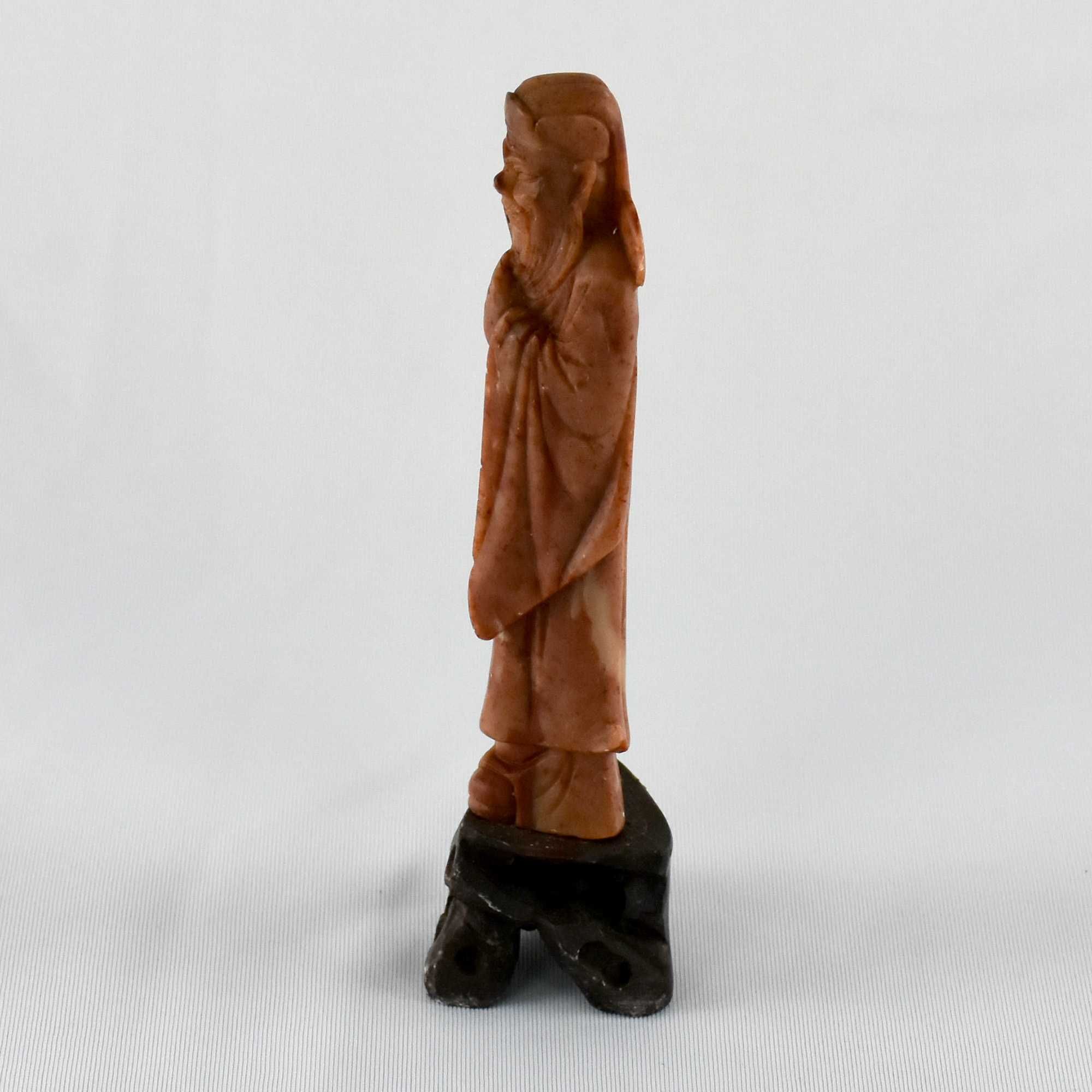 Figura de Imortal, Ancião, Sábio, China, Pedra de Sabão, circa 1900