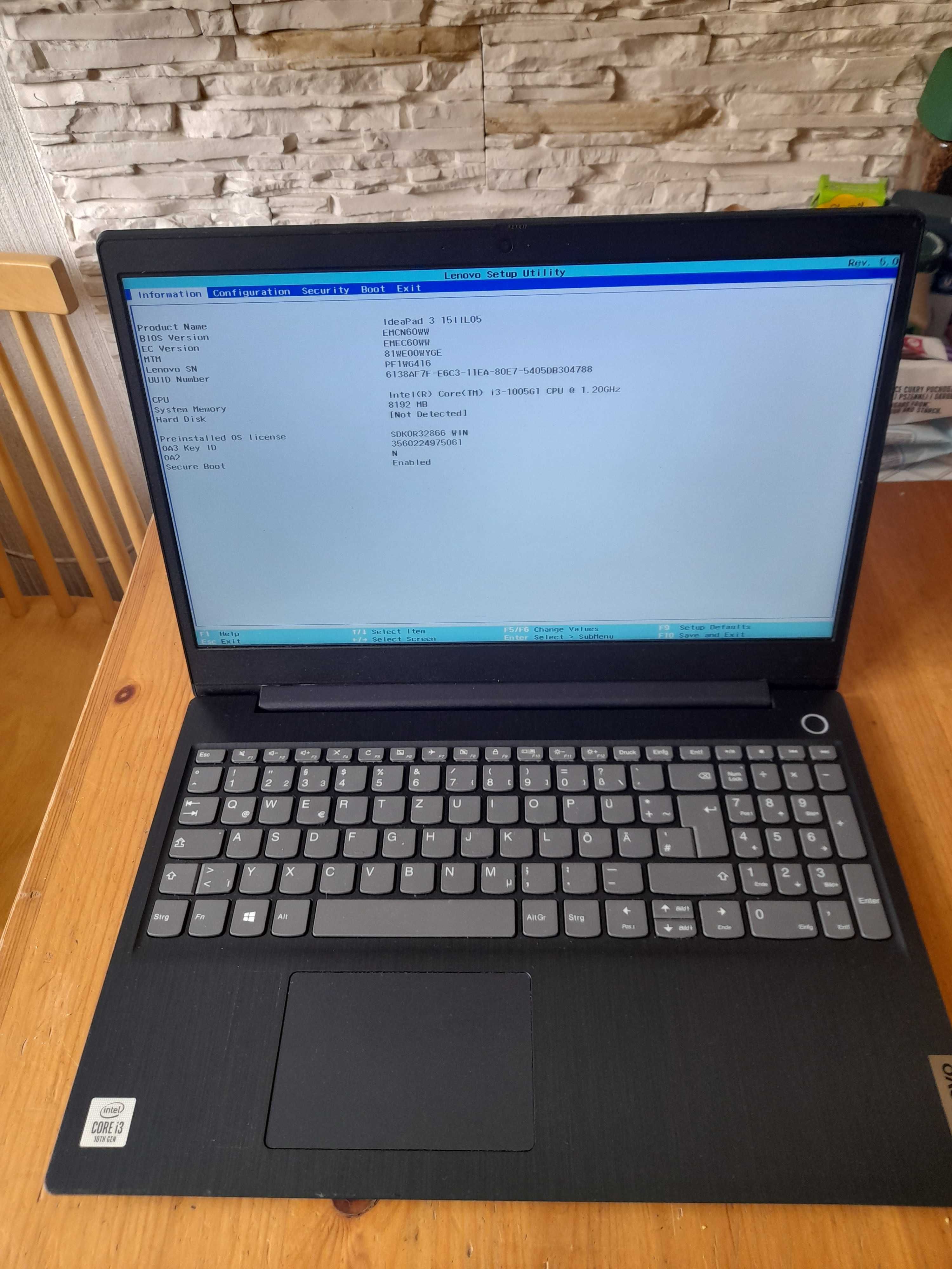 Laptop IdeaPad 3 i3-1005