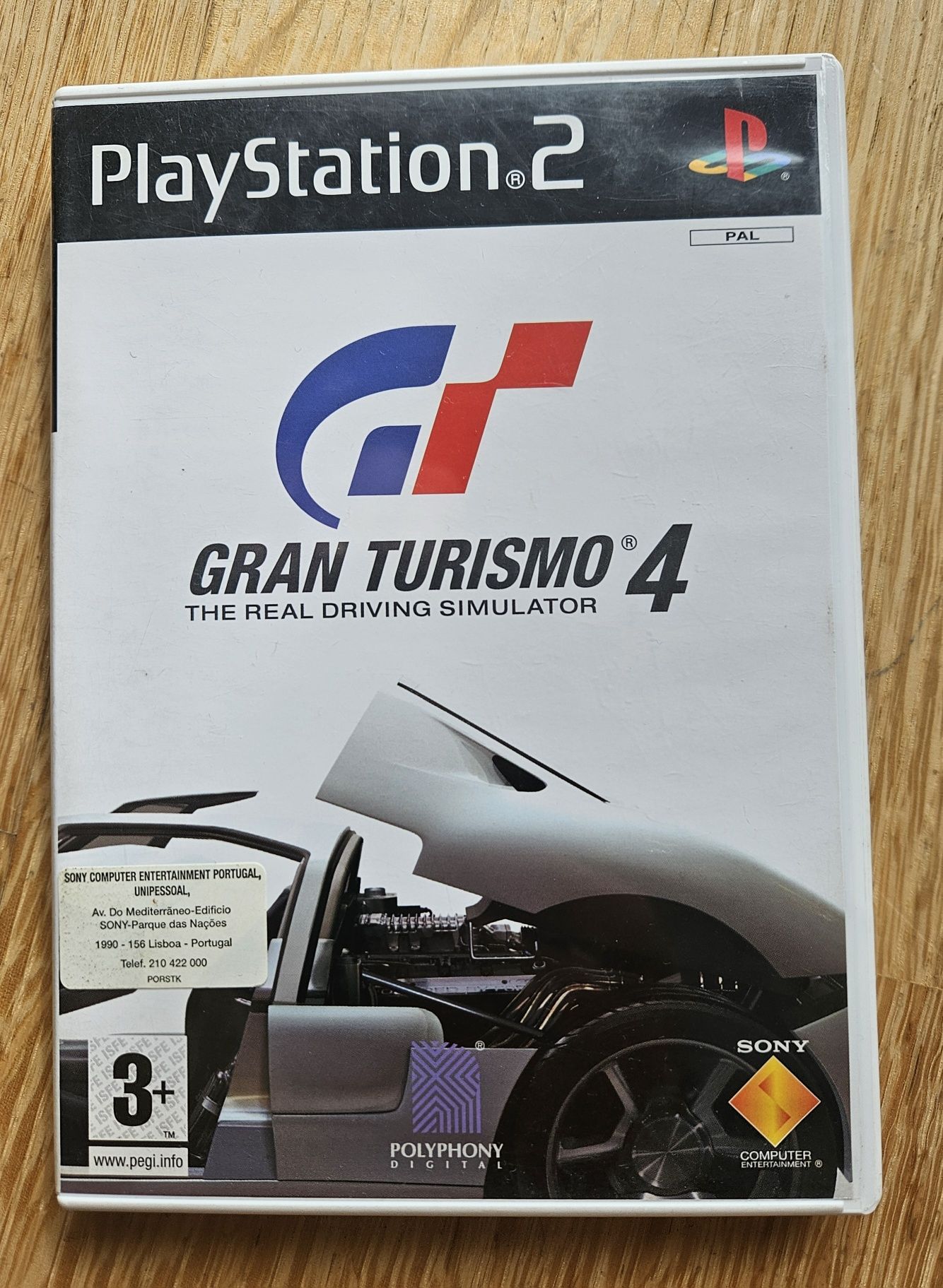 Volante PS2 + Pedais e jogo GT4