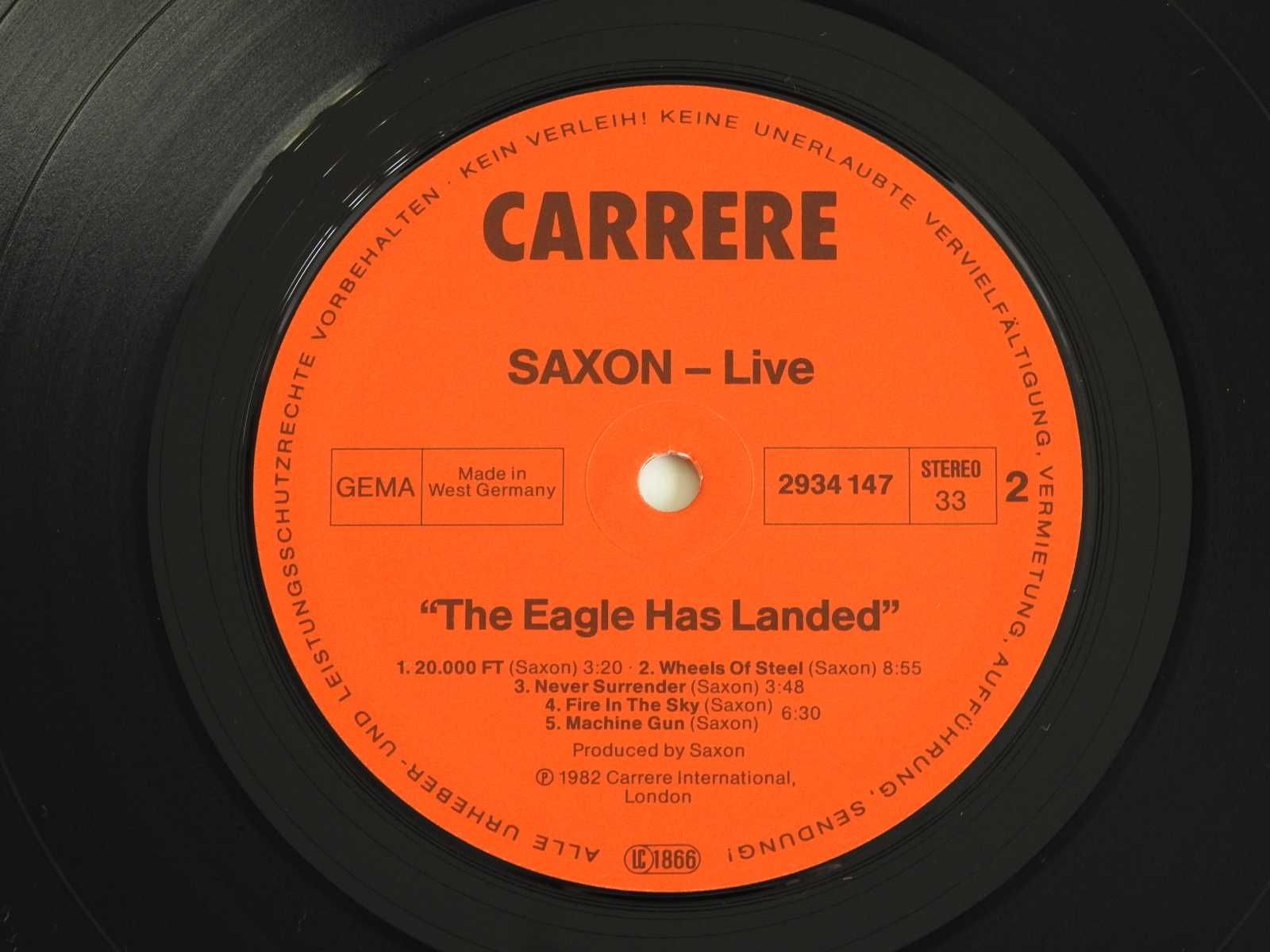 Saxon The Eagle Has Landed (Live) LP пластинка 1982 EX Германия
