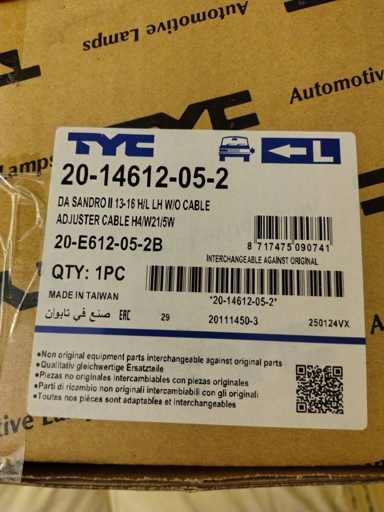 Lampy przednie Dacia Logan 2013r