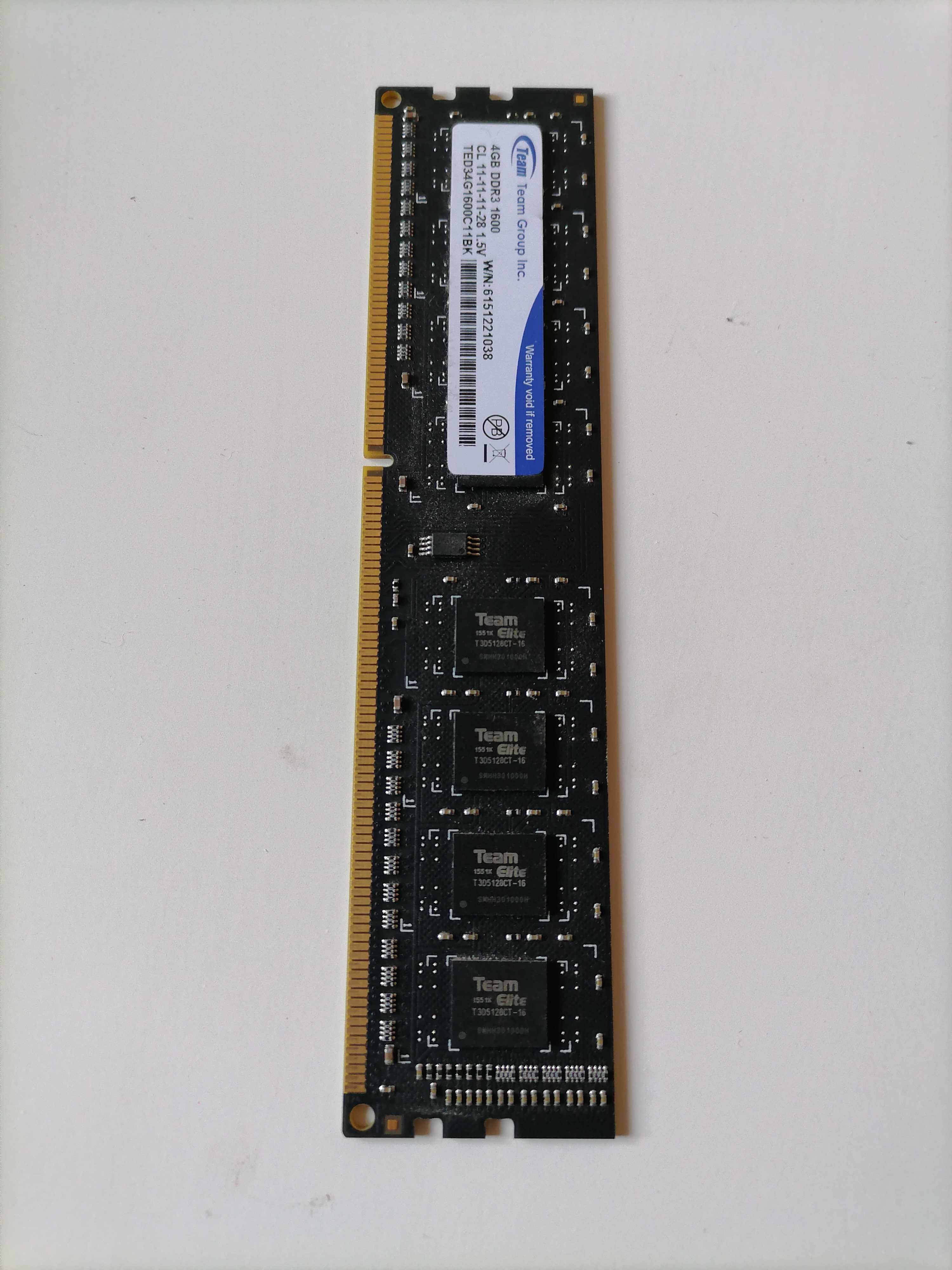 Пам'ять TeamElite 4Gb ddr3 1600