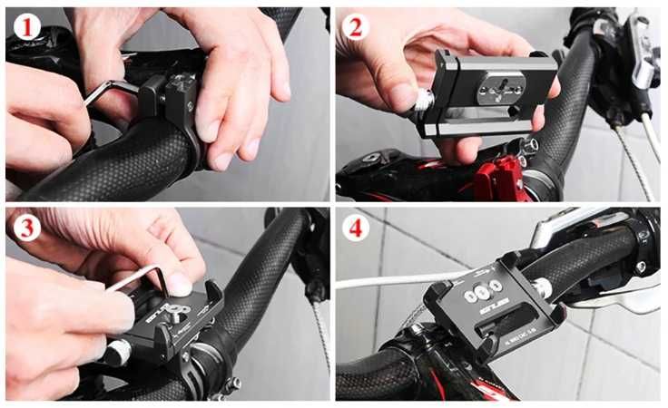 NOWY Uchwyt rowerowy na telefon GUB-G85 do kierownicy ALUMINIOWY motor