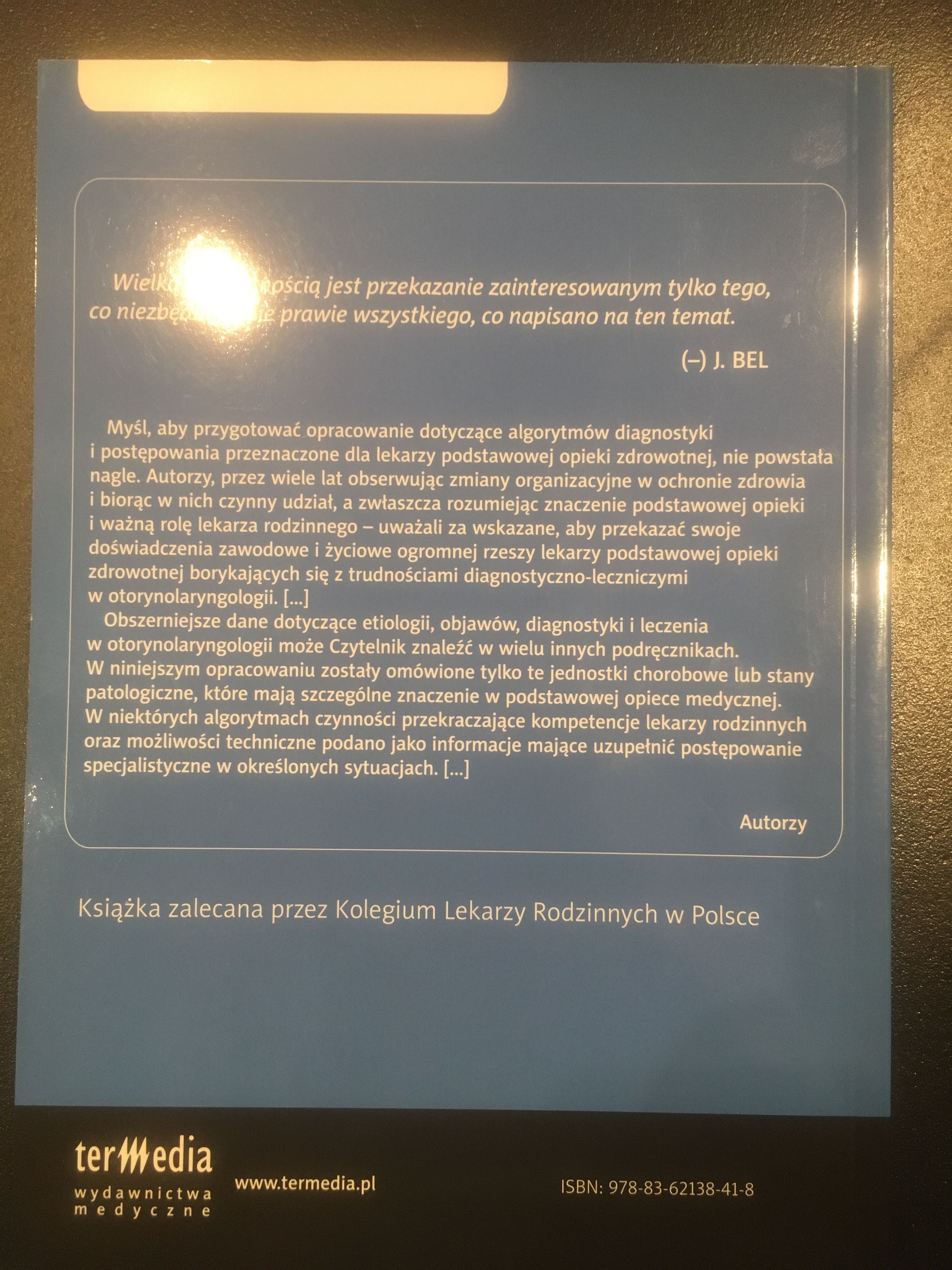 Algorytmy diagnostyki i postępowania w otorynolaryngologii