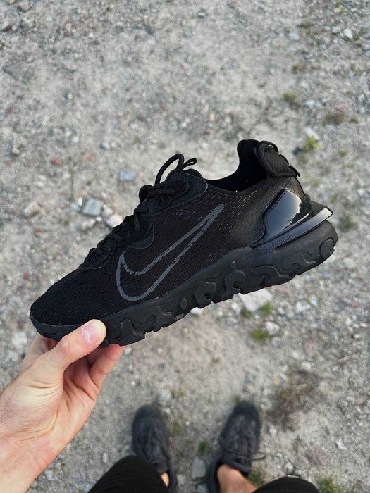 Мужские кроссовки Nike React Vision Matte Black Premium. 40-45