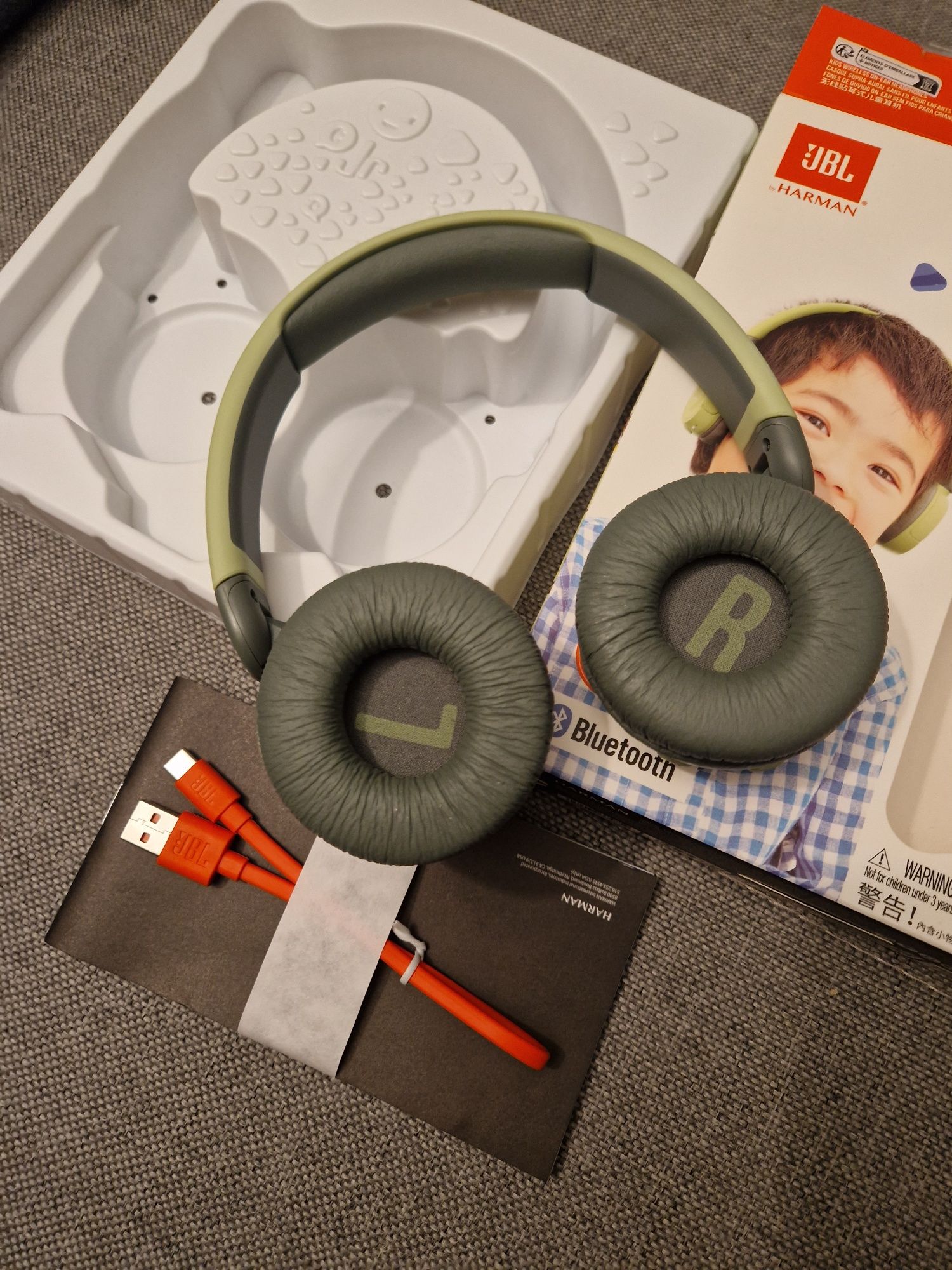 Nowe słuchawki jbl jr310 bt zielone