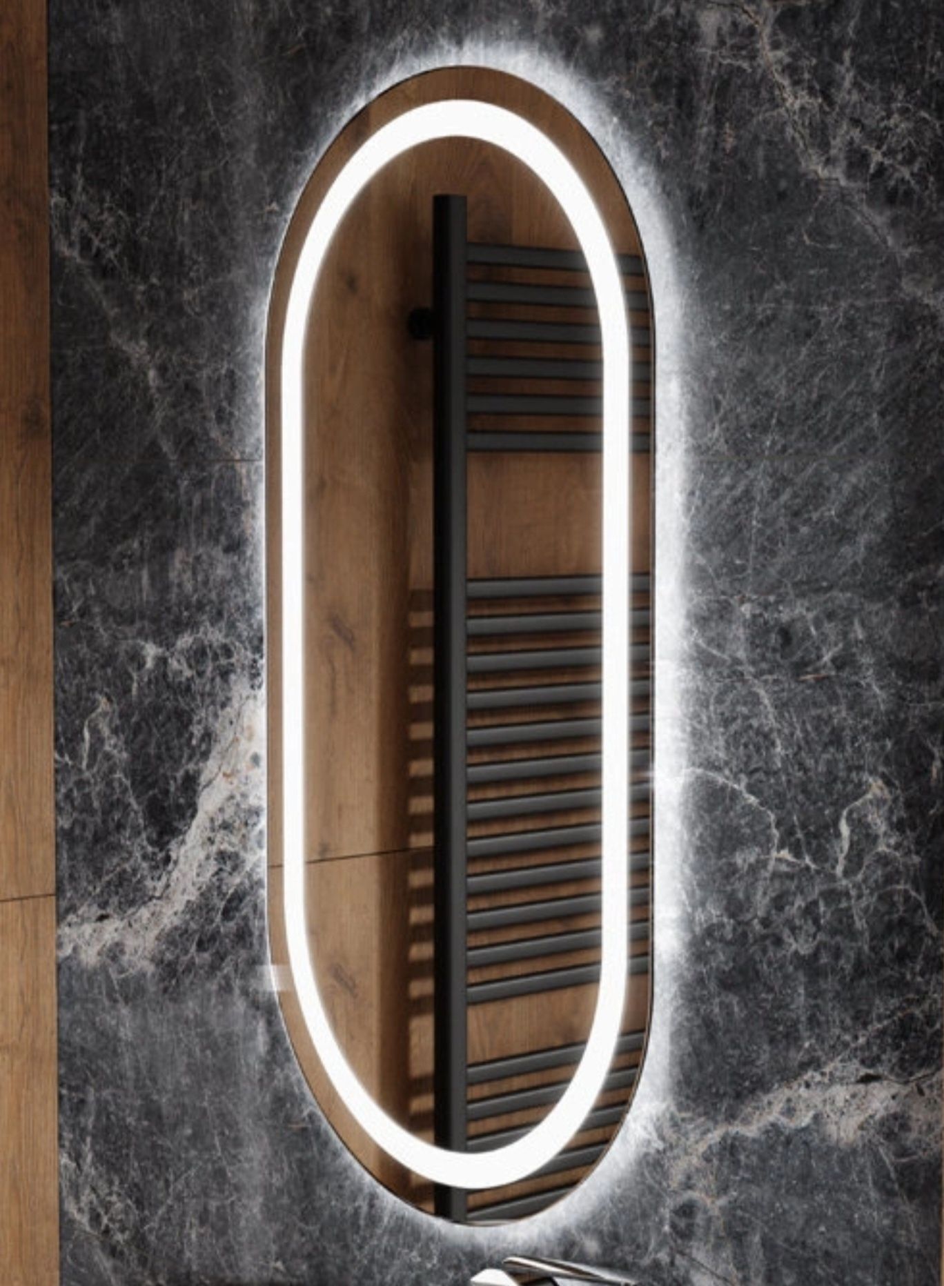 Lustro led owalne podświetlane 120x60