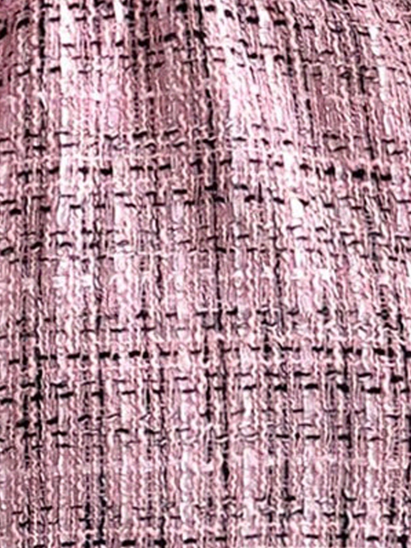 Sukienka Tweedowa Marynarkowa Elegancka Dwurzędowa Różowa Shein 3Xl 46