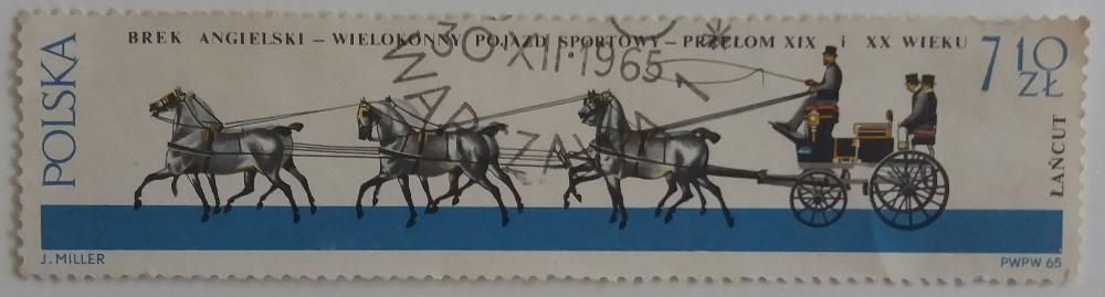 Znaczki pocztowe, Polska 1965, Dawne pojazdy konne