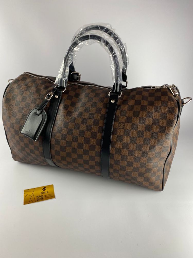 Torba sportowa treningowa podróżna Louis Vuitton Keepall Damier Ebene