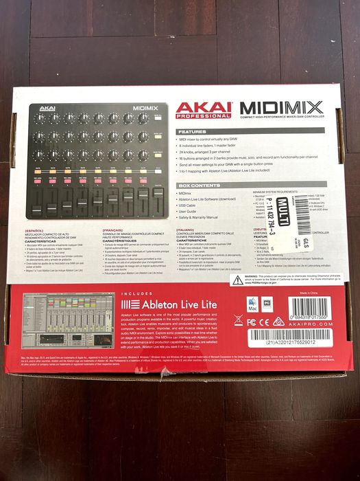 Controlador MIDI Akai MIDImix – Como novo / Completo na caixa