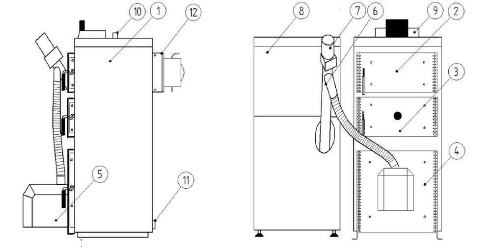 Kocioł na pellet  13 kw  kotły pelletowe 5 klasa z podajnikiem pelletu