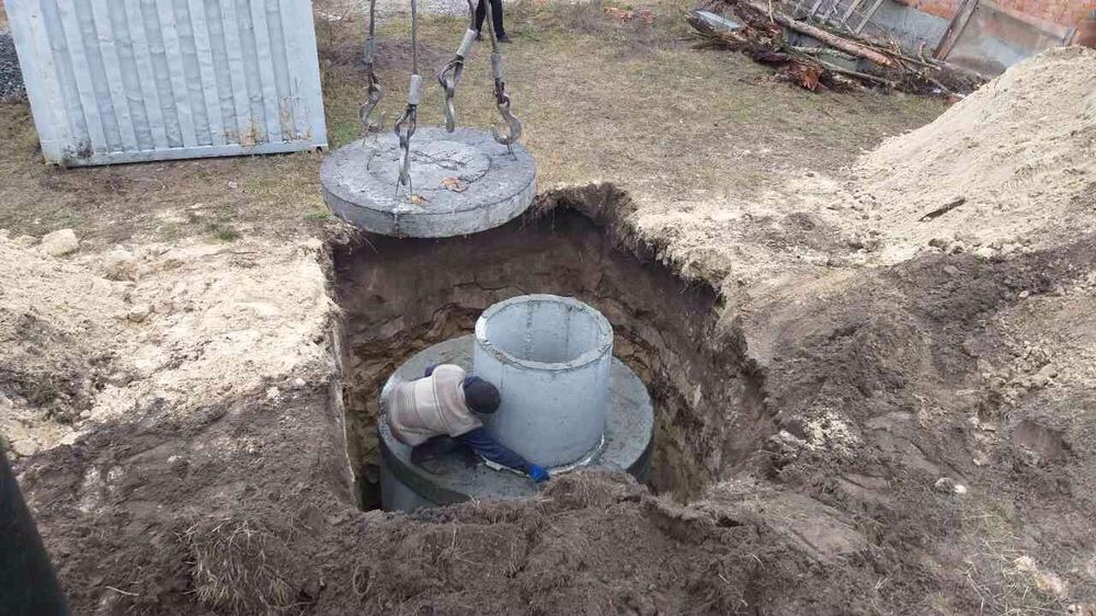 Кольца жб. Доставка, монтаж. Cептик из бетонных колец под ключ