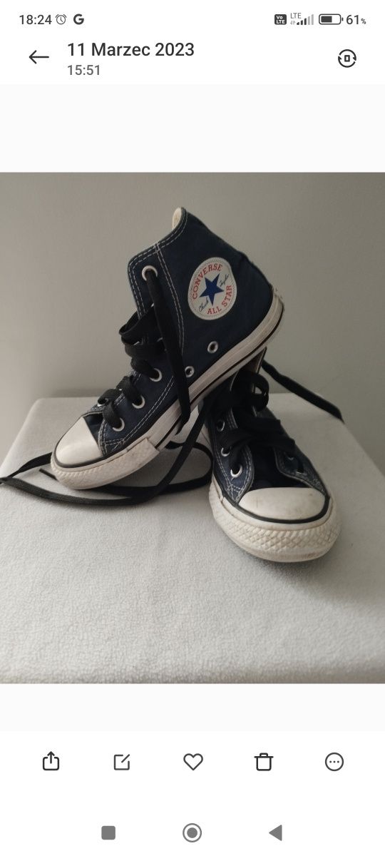 Trampki wysokie chłopięce Converse