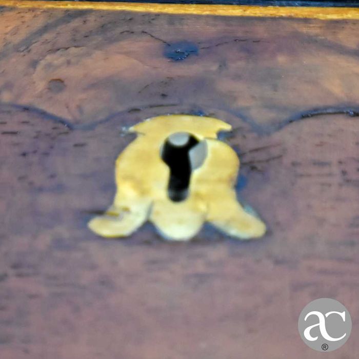 Escritório de viagem Inglês, séc. XIX, madeiras exóticas com embutidos