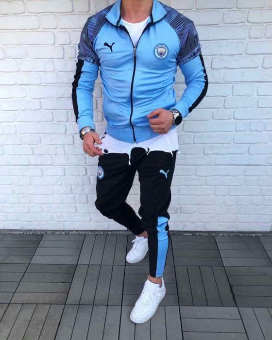 Puma спортивный мужской  костюм оригинал Manchester City салатовый