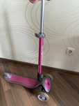 Детский самокат Globber Fold Up Elite Deluxe розовый