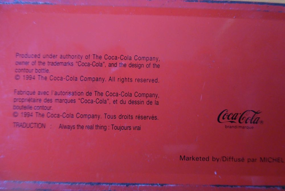 Estojo porta canetas/lápis de escola Oficial da Coca-Cola de 1994