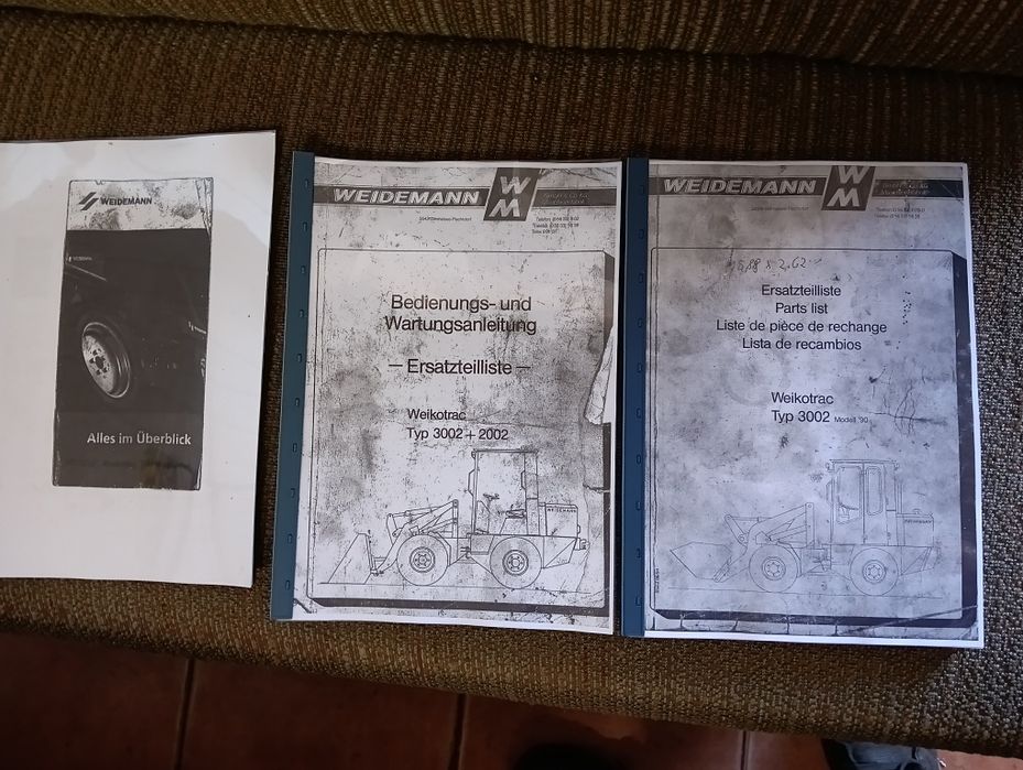 Instrukcja napraw weidemann 3002d/m serwisówka weidemann 3002d/p