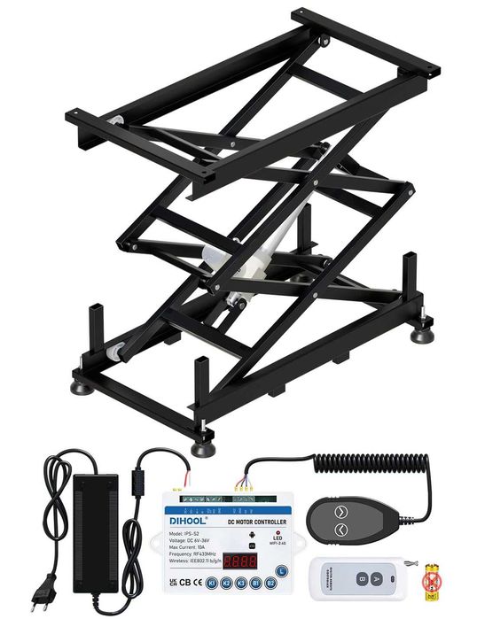 Podnośnik elektryczny do 80 kg,  podnośnik nożycowy od 265 do 1100mm