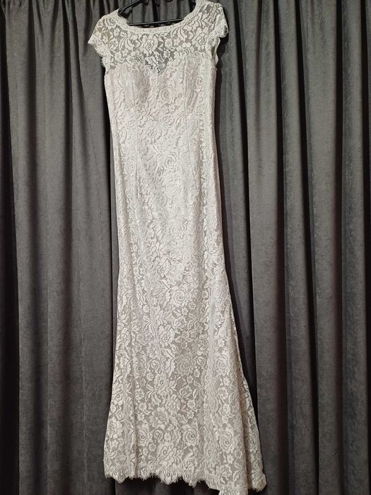 Сукня вечірня-сірий гіпюр