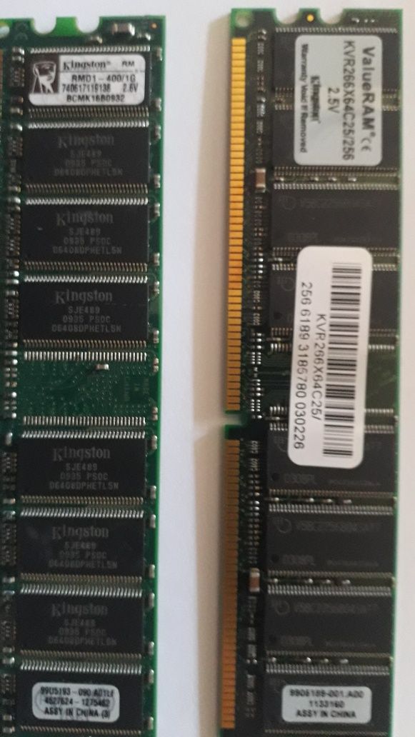 Conjunto de 3x pares Memórias RAM