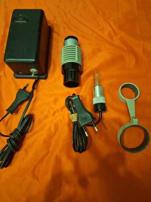 Podzespoły do mikroskopu rosyjskiego.