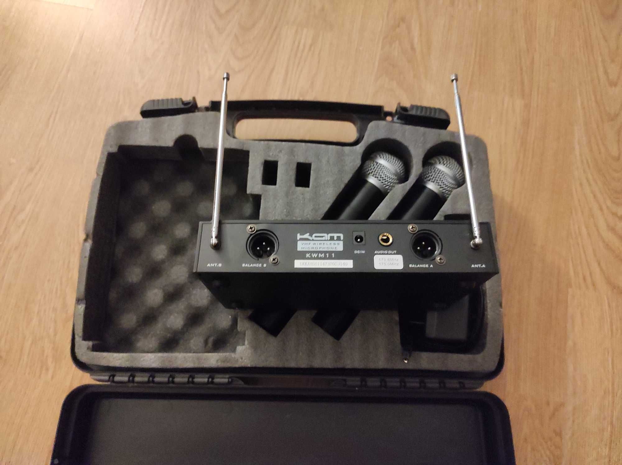 Mikrofon bezprzewodowy KAM KWM11 Dual VHF x2