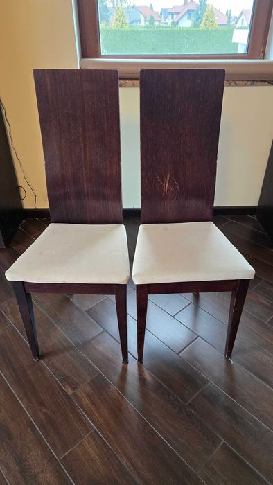 Stół i 8 krzeseł, Meble Bydgoskie, wenge