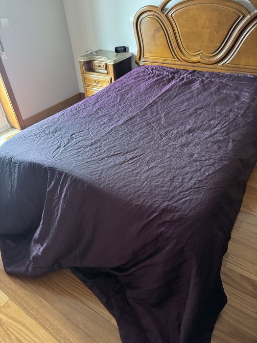 Cobertor cama de casal roxo
