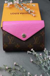 Кошелек Louis Vuitton конверт малиновый, желтый  Луи Виттон