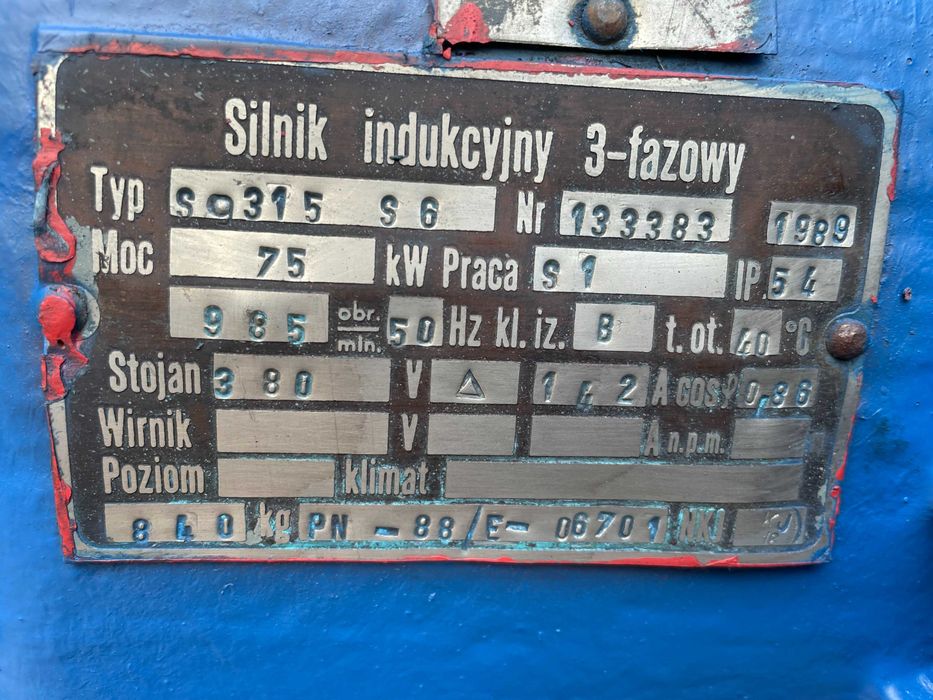 Silnik elektryczny 75 kW 980 obr