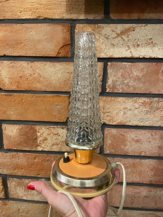 Lampa PRL Czechosłowacja kolorowe szkło