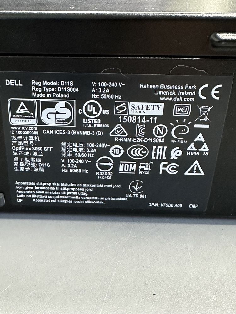 DELL OptiPlex 3060 i3-8100 3.6GHz 8/256