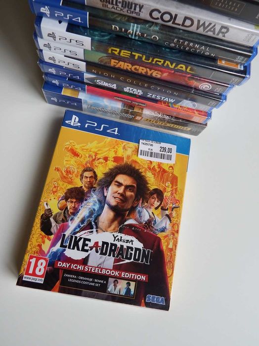 PS4 YAKUZA Steelbook Like A Dragon EDITION NOWA FOLIA inne gry
