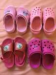 Lote 4 crocs/sandálias menina 24,24/25 e 26